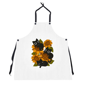 Sunflowers And Black Kitties