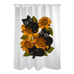 Sunflowers And Black Kitties