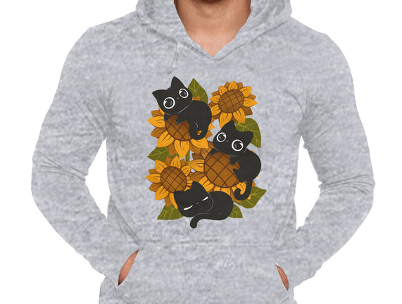 Sunflowers And Black Kitties