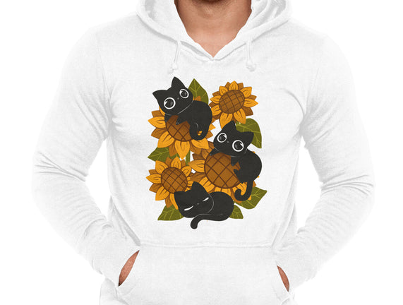 Sunflowers And Black Kitties