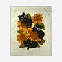 Sunflowers And Black Kitties-None-Fleece-Blanket-ricolaa