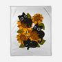 Sunflowers And Black Kitties-None-Fleece-Blanket-ricolaa