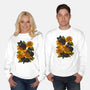 Sunflowers And Black Kitties-Unisex-Crew Neck-Sweatshirt-ricolaa
