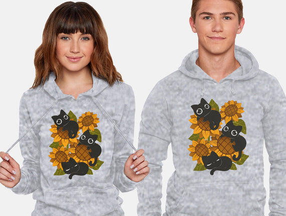 Sunflowers And Black Kitties