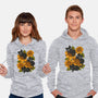 Sunflowers And Black Kitties-Unisex-Pullover-Sweatshirt-ricolaa