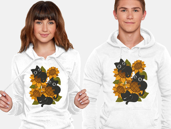 Sunflowers And Black Kitties