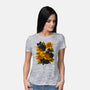 Sunflowers And Black Kitties-Womens-Basic-Tee-ricolaa