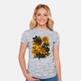 Sunflowers And Black Kitties-Womens-Fitted-Tee-ricolaa