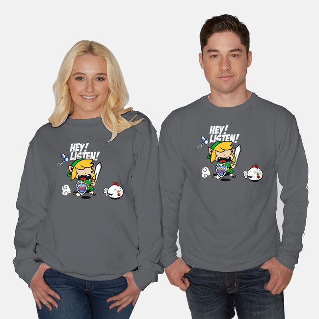 Listen-Unisex-Crew Neck-Sweatshirt-demonigote