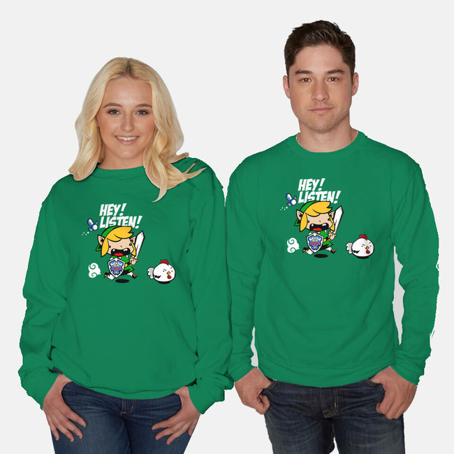 Listen-Unisex-Crew Neck-Sweatshirt-demonigote