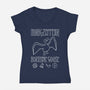 Honk Zeppelin-Womens-V-Neck-Tee-demonigote