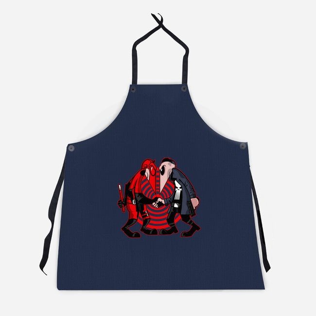 Devil Vs Antihero-Unisex-Kitchen-Apron-demonigote