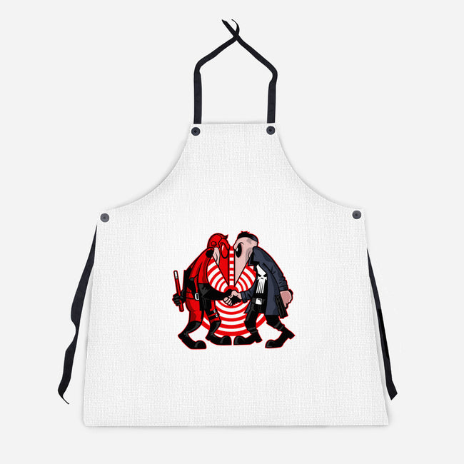 Devil Vs Antihero-Unisex-Kitchen-Apron-demonigote