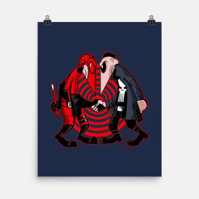 Devil Vs Antihero-None-Matte-Poster-demonigote