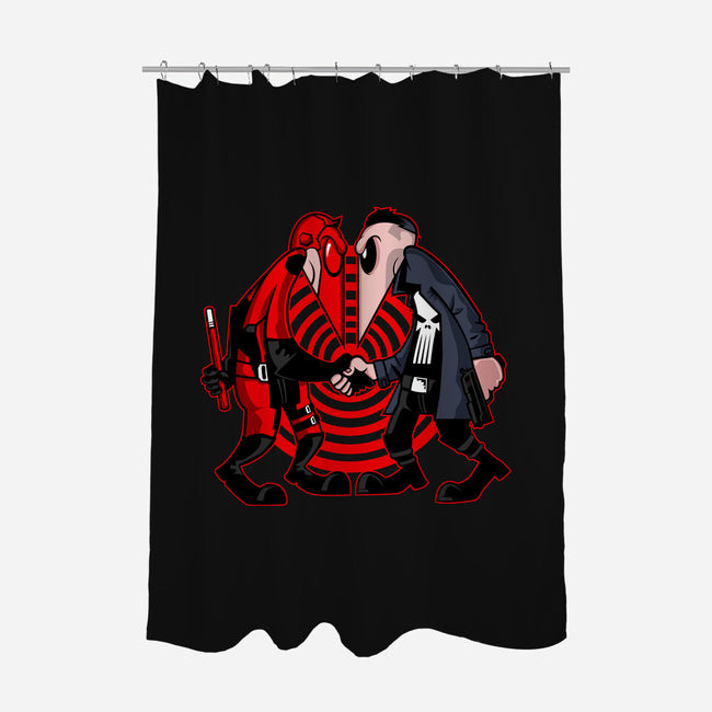 Devil Vs Antihero-None-Polyester-Shower Curtain-demonigote