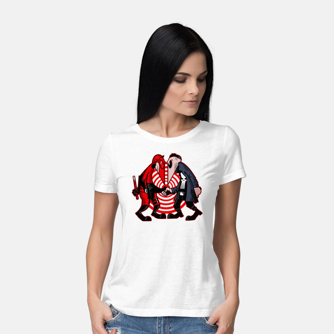 Devil Vs Antihero-Womens-Basic-Tee-demonigote