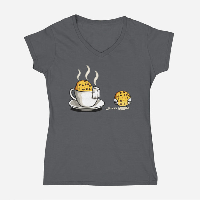 Cookie Jacuzzi-Womens-V-Neck-Tee-demonigote