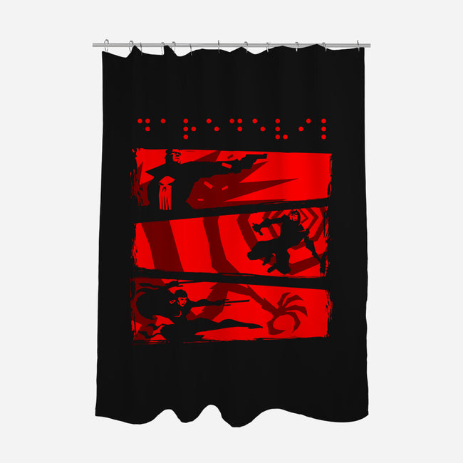 Hell City-None-Polyester-Shower Curtain-demonigote