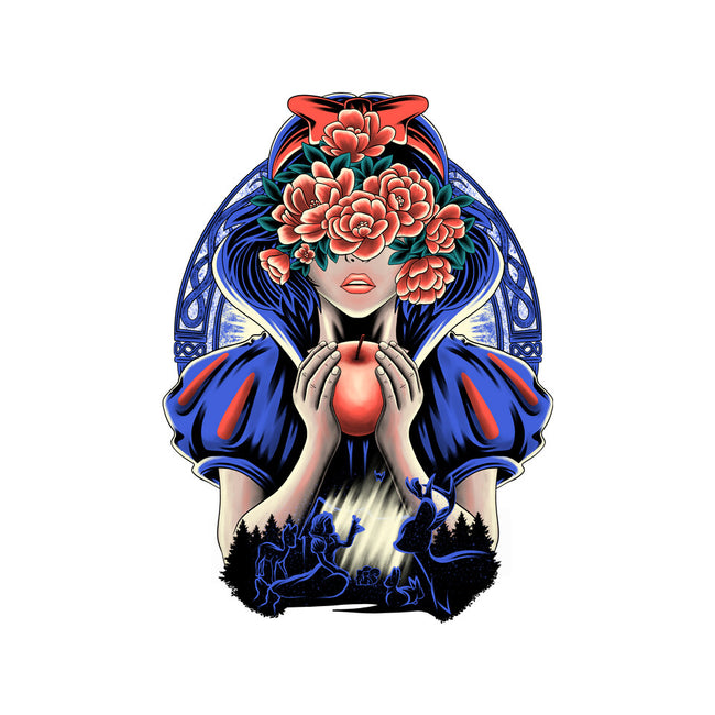 Snow Princess Flower Face-Womens-Fitted-Tee-rmatix