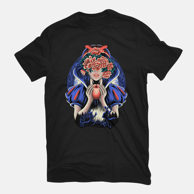 Snow Princess Flower Face-Womens-Fitted-Tee-rmatix
