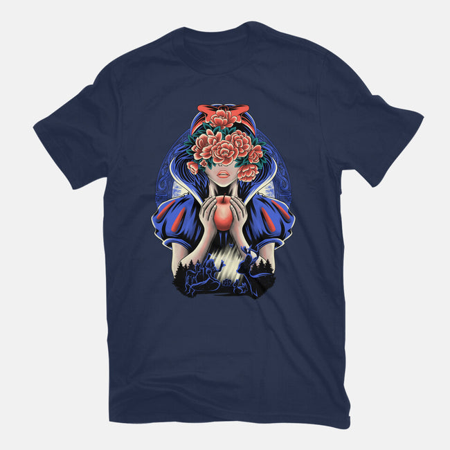 Snow Princess Flower Face-Womens-Fitted-Tee-rmatix
