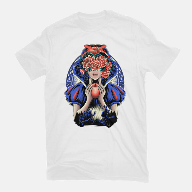 Snow Princess Flower Face-Womens-Fitted-Tee-rmatix