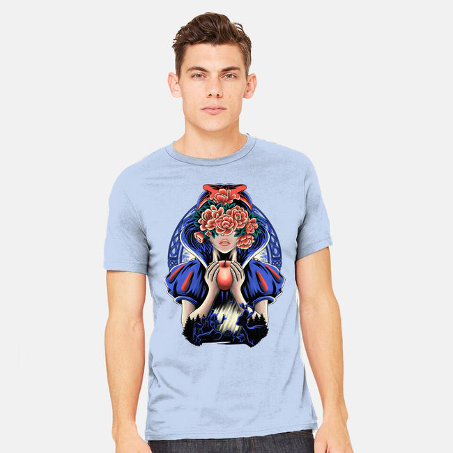 Snow Princess Flower Face-Mens-Heavyweight-Tee-rmatix