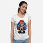 Snow Princess Flower Face-Womens-V-Neck-Tee-rmatix