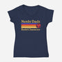 Nerdy Dads-Womens-V-Neck-Tee-Aarons Art Room