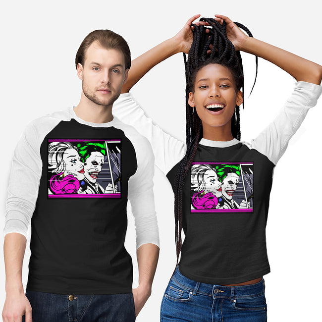 In the JokeCar-Unisex-Baseball-Tee-demonigote