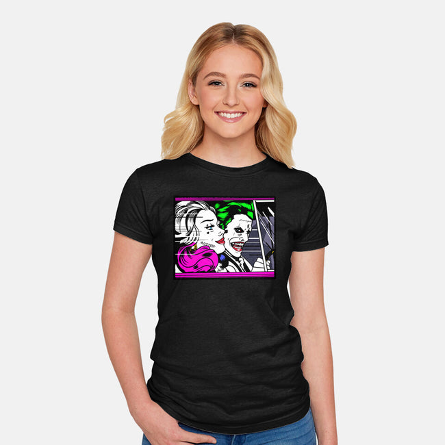 In the JokeCar-Womens-Fitted-Tee-demonigote