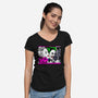 In the JokeCar-Womens-V-Neck-Tee-demonigote