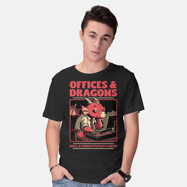 Dragon Office RPG-Mens-Basic-Tee-Studio Mootant