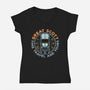 Time Travel And Tours-Womens-V-Neck-Tee-momma_gorilla