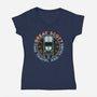Time Travel And Tours-Womens-V-Neck-Tee-momma_gorilla