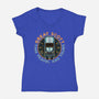 Time Travel And Tours-Womens-V-Neck-Tee-momma_gorilla