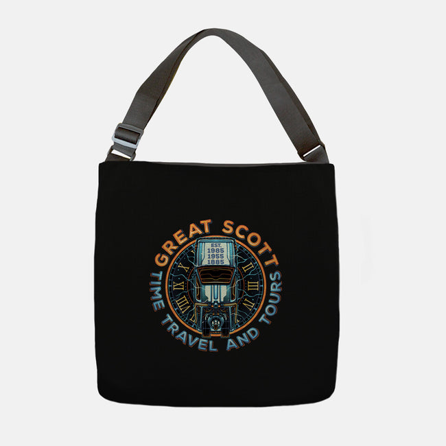 Time Travel And Tours-None-Adjustable Tote-Bag-momma_gorilla