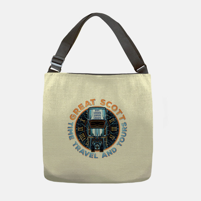 Time Travel And Tours-None-Adjustable Tote-Bag-momma_gorilla