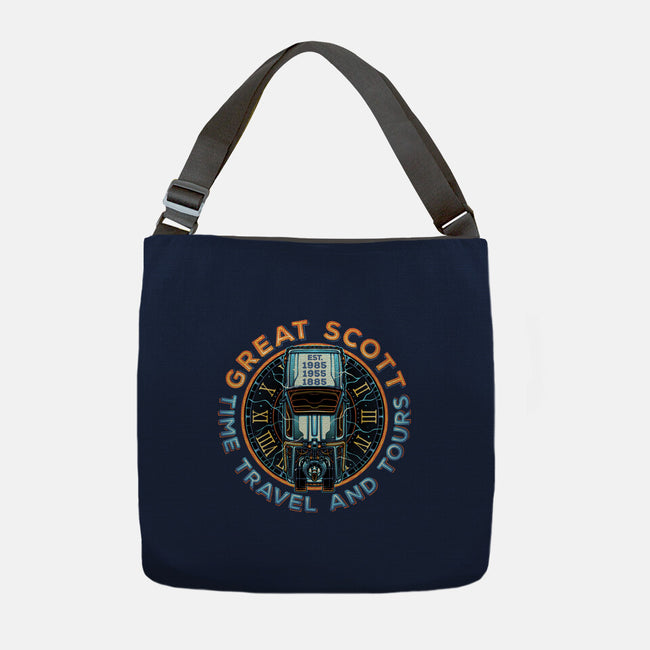 Time Travel And Tours-None-Adjustable Tote-Bag-momma_gorilla