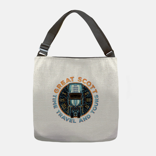 Time Travel And Tours-None-Adjustable Tote-Bag-momma_gorilla