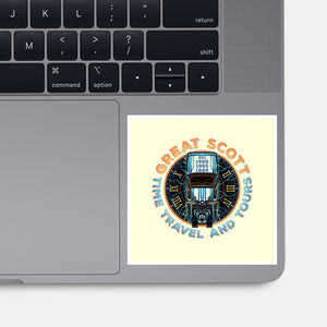 Time Travel And Tours-None-Glossy-Sticker-momma_gorilla