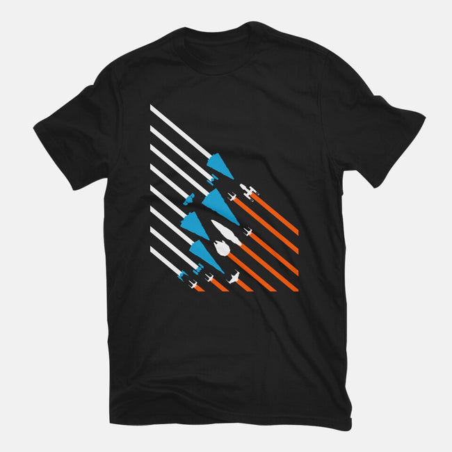 Starship Stripes-Womens-Fitted-Tee-rocketman_art