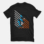 Starship Stripes-Womens-Fitted-Tee-rocketman_art