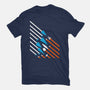Starship Stripes-Womens-Fitted-Tee-rocketman_art