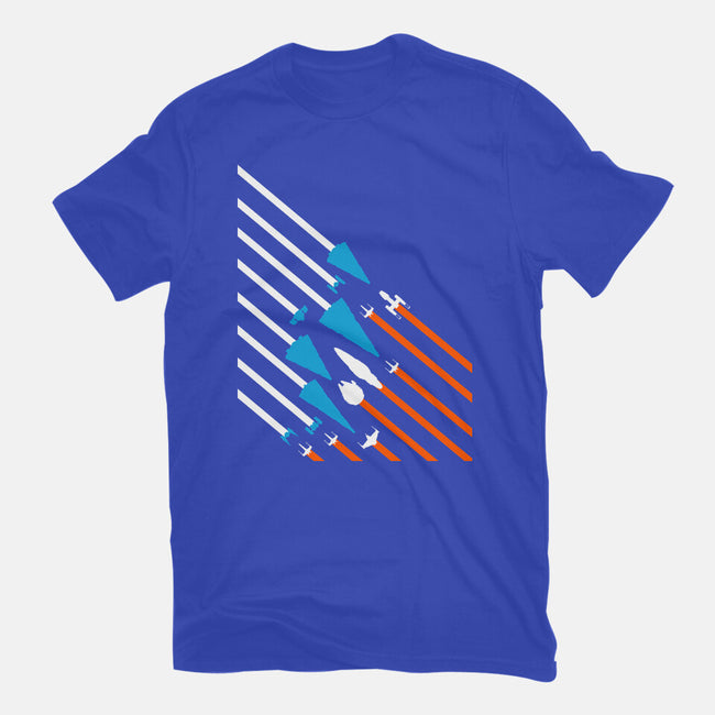 Starship Stripes-Womens-Fitted-Tee-rocketman_art