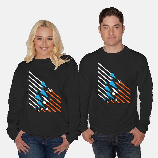 Starship Stripes-Unisex-Crew Neck-Sweatshirt-rocketman_art