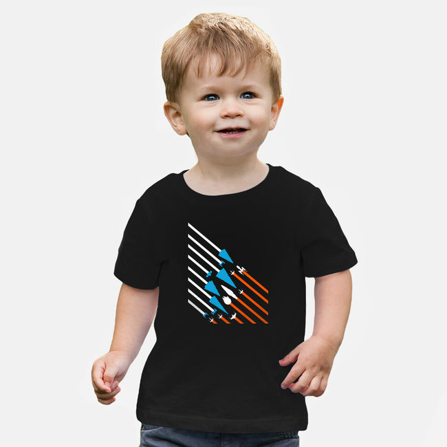 Starship Stripes-Baby-Basic-Tee-rocketman_art