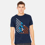 Starship Stripes-Mens-Heavyweight-Tee-rocketman_art