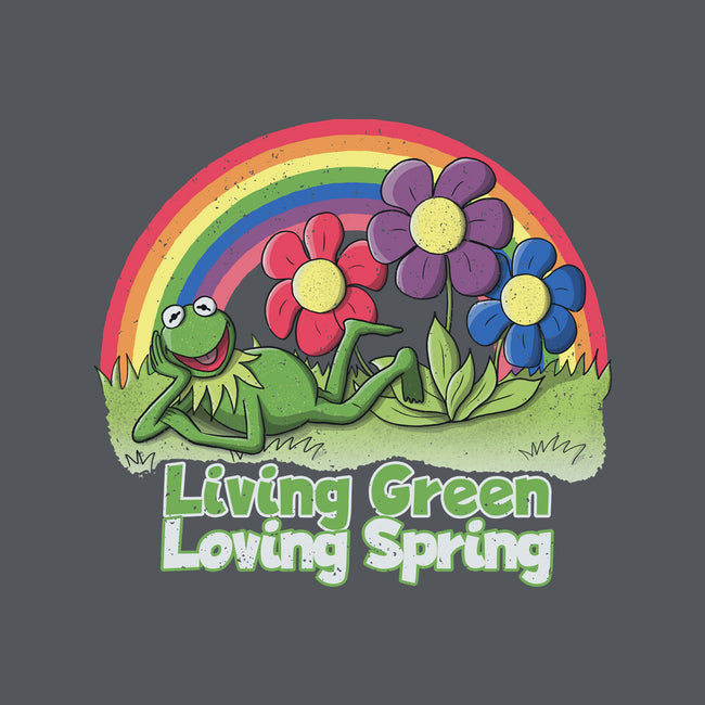 Living Green Loving Spring-Womens-V-Neck-Tee-NMdesign