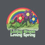 Living Green Loving Spring-Womens-V-Neck-Tee-NMdesign
